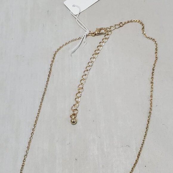 Banana Republic gold-toned chain w/faceted amethyst-colored nugget stone - Picture 7 of 8